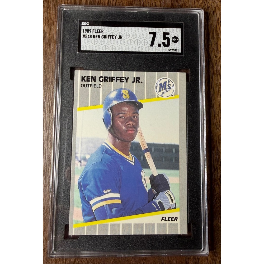 1989 Fleer Ken Griffey Jr Rookie Card 548 SGC Encased Seattle Mariners MLB